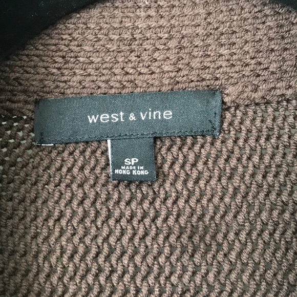 West & Vine brown Sweater with button size Small - Picture 2 of 7